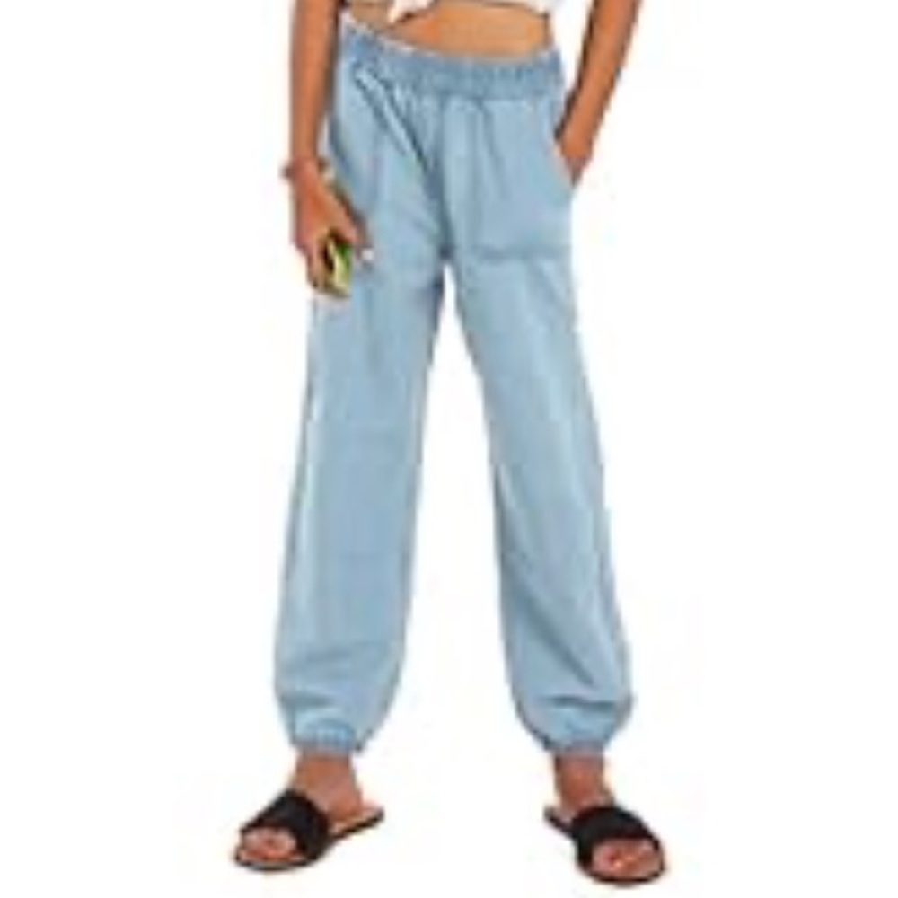 Volcom Light Blue Jogger Pants Size M 8/10